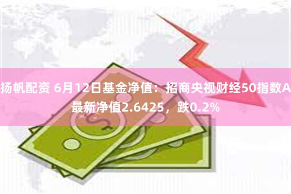 扬帆配资 6月12日基金净值：招商央视财经50指数A最新净值2.6425，跌0.2%