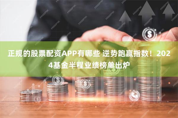 正规的股票配资APP有哪些 逆势跑赢指数！2024基金半程业绩榜单出炉